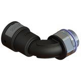 AWPA-16MB-10 zwart  Wartel 90° hoek  metal. M-Schroefdr lang