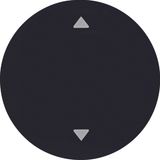 Rocker imprinted arrows symbol, R.1/R.3, black glossy