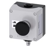 Enclosure for command devices 22 mm round, metal, enclosure top part gray