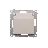 IP44 single socket outlet without frame seal - same color flap&cframe, (module), 16A, 250V, Screw, white