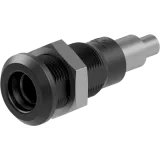 4 mm socket, solder connection, mounting Ø 8.1 mm, black, 64.3042-21