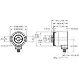 Absolute Rotary Encoder - Multiturn Industrial Line   REM-104HA1E-5C13S12M-H1181