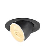 NUMINOS© GIMBLE M, recessed ceiling light, 3000K, 40ø, bl/wh
