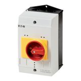 CI-K2-PKZ0-NA-GR Insulated enclosure, HxWxD=160x100x 130mm, for PKZ0, +rotary handle, red/yellow