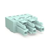 Socket 3-pole Cod. B light turquoise