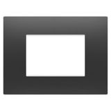 EGO PLATE - IN TECHNOPOLYMER - 3 MODULES - SATIN BLACK - CHORUSMART