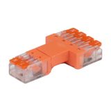 Split connector with lever, 2-4, plug + socket, IP20, max. 450V/10A, for cross-sections 0.5-2.5mm²