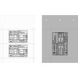 PVC label 40x90mm, white, for SmartPrintPlus
