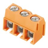 Printed circuit board terminals, 5.08 mm, Number of poles: 12, 90°, Solder pin length (l): 3.5 mm, tinned, orange, Pressure clamp connection, Clamping range, max. : 2.5 mm², Box