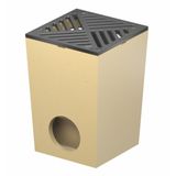 SELF gutter with galvanized steel edge and cast steel grate