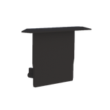 End cap for profile cover M, Endcap MEDIUM wing profile black