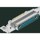 D-Sub M 17W2 ANG FE 20A UNC NM30 BL