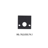 End cap for PC1 with hole, black color, 1pc