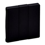 ROCKER FOR 3 GANG SWITCH MAT BLACK VALENA LIFE