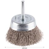 Cup Brush Crimped 60x0.3 mm Stainless