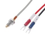 Temp. sensor, M6 type, Thermocouple K, 0-400 deg.,SUS304, pre-wired, 2m E52A8154R
