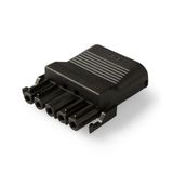 Coupler 5-p socket, str-rel, blk