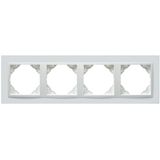 FOUR-GANG FRAME WHITE/WHITE