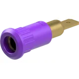 4 mm socket, plug-in connection, mounting Ø 8.2 mm, purple, 64.3010-26