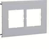 L 9811 Grey 7030 Pre-cut lid 2gang