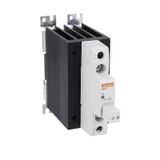 Solid state relay complete with heatsink, single-phase, 40A, 90...280VAC, screw terminals