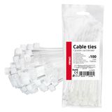 White cable ties 3.6×150mm 100 pcs. AMIO-04308