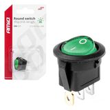 Round switch with Green Light 12/24V 20A ON/OFF