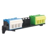 Carrier, univers Z, with 2 x 14 PE/N terminals in Quick-Connect technology, horizontal