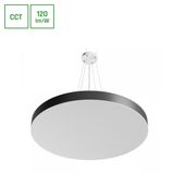 NYMPHEA OPTIMA BLACK 65W CCT 230V 120DEG IP44 FI600X50MM WHITE BLACK ROUND