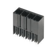 PCB plug-in connector, male header, closed side, THT solder connection, 7.62 mm, Number of poles: 8, 180°, Solder pin length (l): 3.5 mm, tinned, black, Box