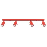 Ceiling lamp RING 4L red