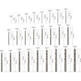 25-piece HSS-G ProBox metal drill bit set, DIN 338, 135° 1-13 mm 25 pcs.