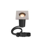 DASAR® S, recessed floor light, square, 4W, 3000K, 24°, IP67, cylindrical, anthracite
