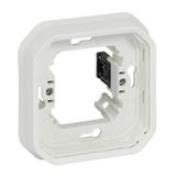 PLEXO 1 GANG FLUSH MOUNTING SUPPORT FRAME WITH CLAW - WHITE