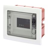 Flush Mount Enclosure 6 Modules Smoked Transparent Door IP40