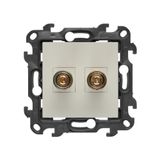 SOON ON SALE, Loudspeaker socket, (module), Simon 24, IP20, cashmere