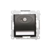 LED luminaire with motion sensor, 230V, black matt