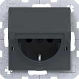 SCHUKO wall socket, fixed, Safety Plus, plug-in type, A.x/C.x anthracite