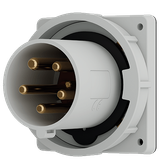 Panel mounted inlet, 63A5p1h>50V, IP67