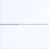 Push button cover, single, A.x/C.x, light white glossy