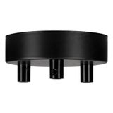 Ceiling Cup Metal Black Multi-Cord 3