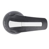 Door-coupling lever handle, padlockable. Black rotating type with screw fixing on door, 143mm/5.6”; □10mm/0.4”. IEC IP65