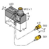 Inductive Sensor Monitoring Kit for Power Clamps   NI2-K09-0.095/0.11-BDS-2AP6X3-H1141/S34