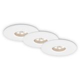 LED downlights, white, set of 3, 3xLED/1,8W