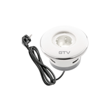 Furniture socket SHUTTER, 1xSHUKO, cable 1.5 m, white