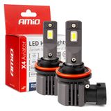 LED Headlights X4-series AVIATOR H8/H9/H11/H16 6500K max 44W AMIO-03765