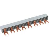 Busbar / modular wiring system four-phase, 8-pole, for 8 DIN modules
