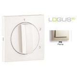 COVER PLATE F/3 POSIT ROTARY SWITCH PEARL