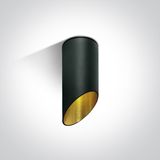 BLACK CYLINDER GU10 10W 150mm DARK LIGHT