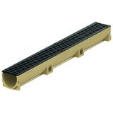 Euroline channel with cast iron grate 1.0m